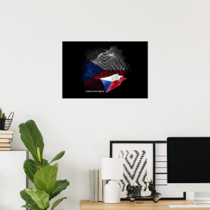 Vlag van Tsjechië Poster