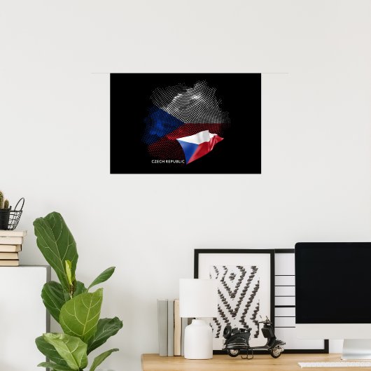 Vlag van Tsjechië Poster (Thuiskantoor)
