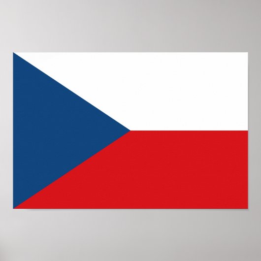 Vlag van Tsjechië Poster (Voorkant)