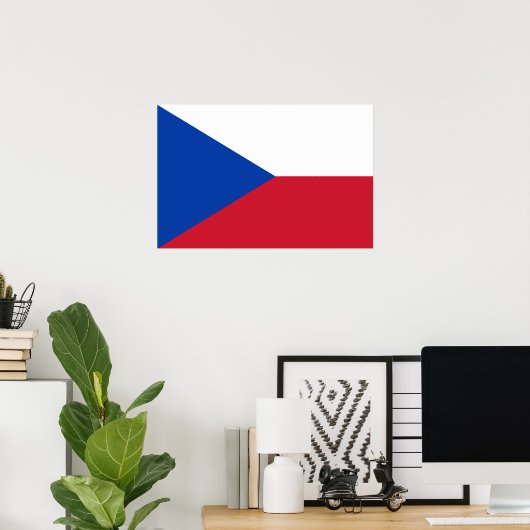 Vlag van Tsjechië Poster (Thuiskantoor)