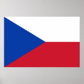 Vlag van Tsjechië Poster (Voorkant)