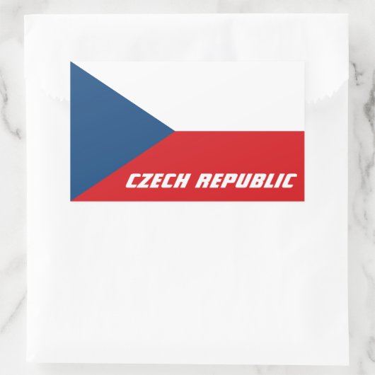 Vlag van Tsjechië Rechthoekige Sticker (Tas)
