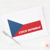 Vlag van Tsjechië Rechthoekige Sticker (Envelop)