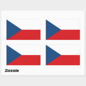 Vlag van Tsjechië Rechthoekige Sticker (Vel)