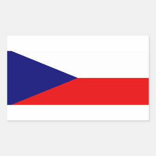 Vlag van Tsjechië Rechthoekige Sticker