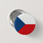 Vlag van Tsjechië Ronde Button 3,2 Cm (Voorkant /achterkant)