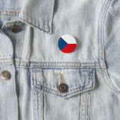 Vlag van Tsjechië Ronde Button 3,2 Cm (In situ)