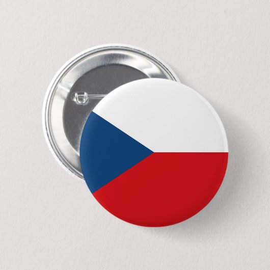 Vlag van Tsjechië Ronde Button 5,7 Cm (Voorkant /achterkant)