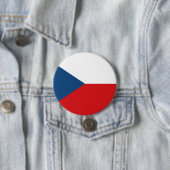 Vlag van Tsjechië Ronde Button 7,6 Cm (In situ)