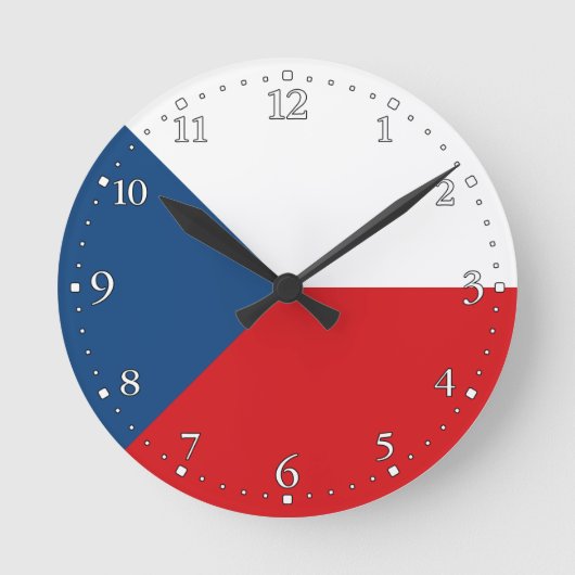 Vlag van Tsjechië Ronde Klok (Voorkant)