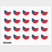 Vlag van Tsjechië Ronde Sticker (Vel)