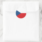 Vlag van Tsjechië Ronde Sticker (Tas)