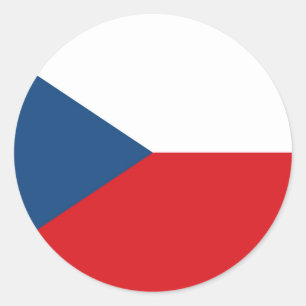Vlag van Tsjechië Ronde Sticker