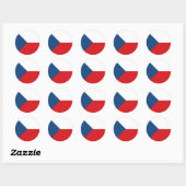 Vlag van Tsjechië Ronde Sticker (Vel)