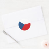 Vlag van Tsjechië Ronde Sticker (Envelop)