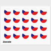Vlag van Tsjechië Ronde Sticker (Vel)