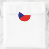Vlag van Tsjechië Ronde Sticker (Tas)