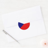 Vlag van Tsjechië Ronde Sticker (Envelop)
