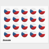 Vlag van Tsjechië Ronde Sticker (Vel)