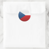 Vlag van Tsjechië Ronde Sticker (Tas)