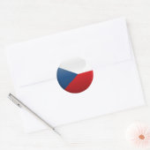 Vlag van Tsjechië Ronde Sticker (Envelop)
