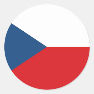 Vlag van Tsjechië Ronde Sticker