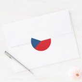 Vlag van Tsjechië Ronde Sticker (Envelop)