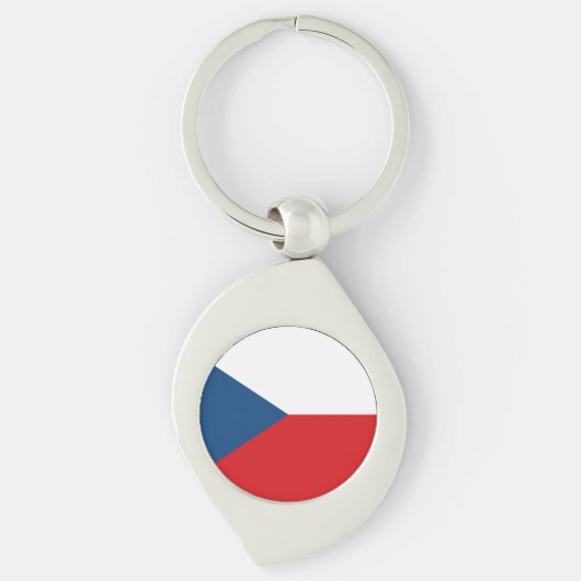 Vlag van Tsjechië Sleutelhanger (Voorkant)