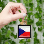 Vlag van Tsjechië Sleutelhanger (Hand)