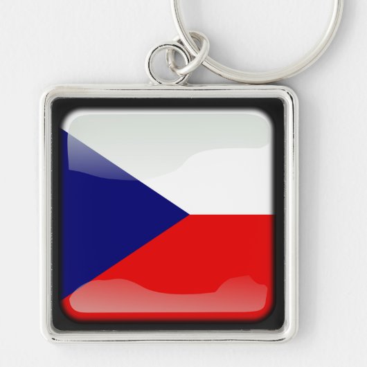 Vlag van Tsjechië Sleutelhanger (Voorkant)