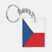 Vlag van Tsjechië Sleutelhanger (Voorkant Links)
