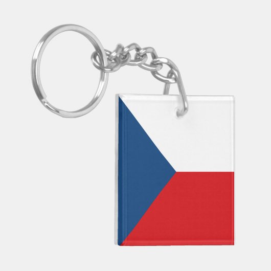 Vlag van Tsjechië Sleutelhanger (Voorkant Links)
