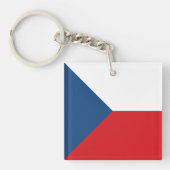 Vlag van Tsjechië Sleutelhanger (Voorkant)