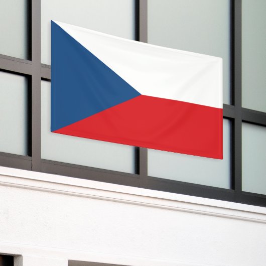 Vlag van Tsjechië Spandoek (Buitenkant Gebouw)