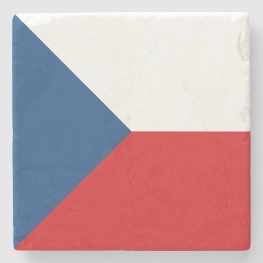 Vlag van Tsjechië Stenen Onderzetter (Voorkant)