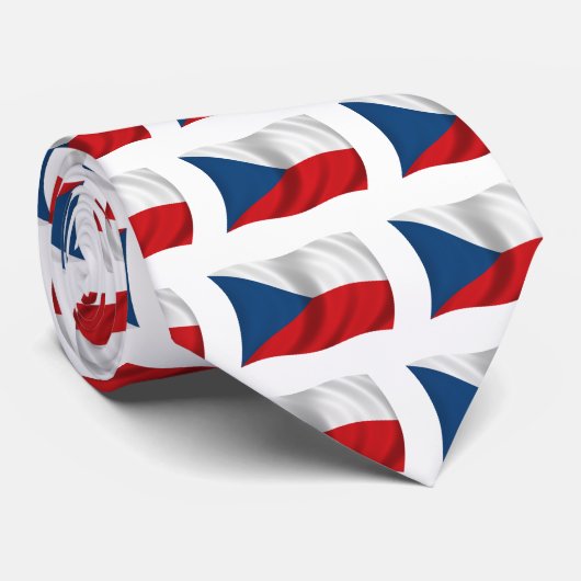 Vlag van Tsjechië Stropdas (Opgerold)