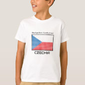 Vlag van Tsjechië T-shirt (Voorkant)