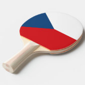 Vlag van Tsjechië Tafeltennisbatje (Voorkant Gekanteld)