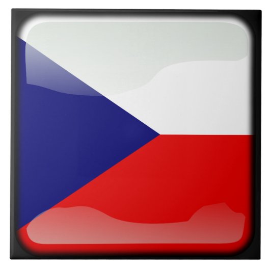 Vlag van Tsjechië Tegeltje (Voorkant)