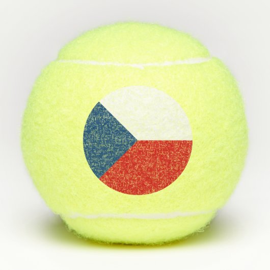 Vlag van Tsjechië Tennisballen (Voorkant)