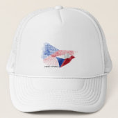 Vlag van Tsjechië Trucker Pet (Voorkant)