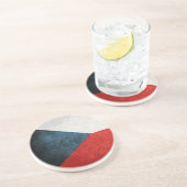 Vlag van Tsjechië Zandsteen Onderzetter (Zijkant)