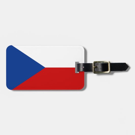 Vlag van Tsjechische Republiek Bagagelabel (Voorkant horizontaal)
