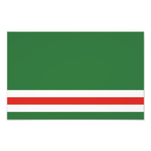 Vlag van Tsjetsjeens Republiek Itsjkerië Foto Afdruk