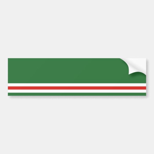 Vlag van Tsjetsjenië Bumpersticker (Voorkant)