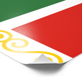 Vlag van Tsjetsjenië Foto Afdruk (Hoek)