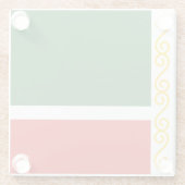 Vlag van Tsjetsjenië Glazen Onderzetter (Achterkant)