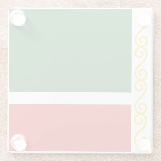 Vlag van Tsjetsjenië Glazen Onderzetter (Achterkant)