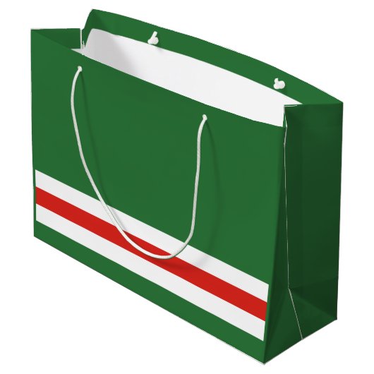 Vlag van Tsjetsjenië Groot Cadeauzakje (Achterkant Gekanteld)