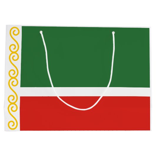 Vlag van Tsjetsjenië Groot Cadeauzakje (Achterkant)